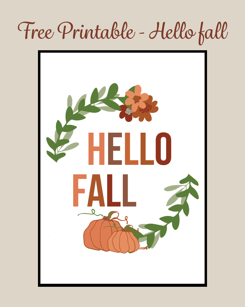 Hello Fall Free Printable The Tiny Honeycomb