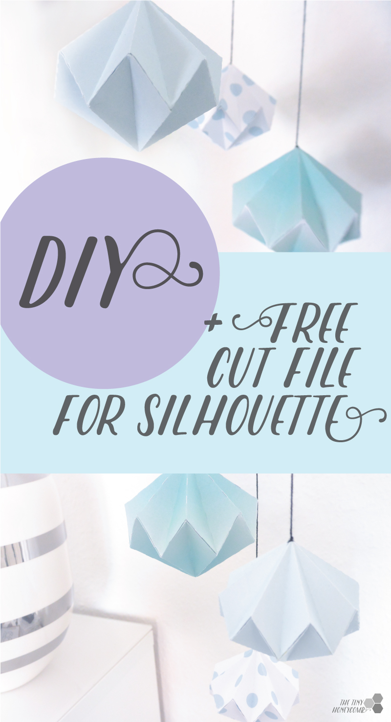 DIY paper diamond with free cut file for the sihouette. Thetinyhoneycomb.com