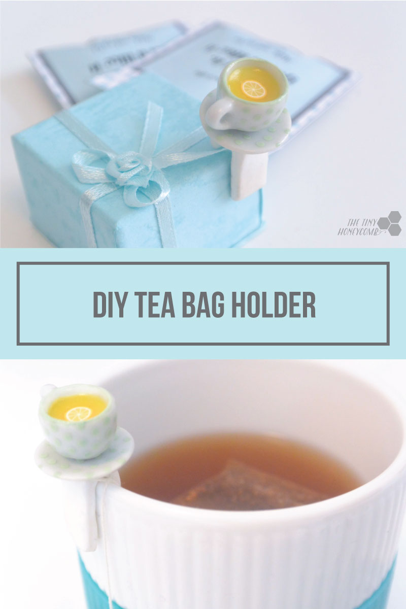 DIY cute tea bag holder with personalized tea bags. The tiny honeycomb blog