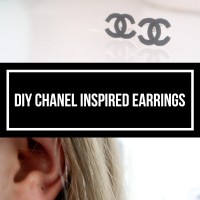 DIY chanel inspired earrings. How to make chanel inspired earrings with shrink plastic. The tiny honeycomb blog