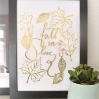fall in love gold, free cut file.