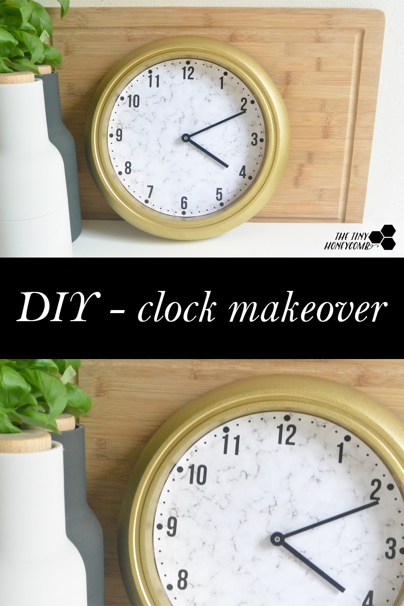 DIY clock makeover. DIY Clock Tutorial. The tiny honeycomb blog