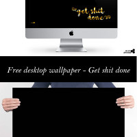 Free desktop wallpaper. Get shit done in gold. Thetinyhoneycomb.com