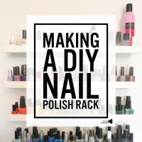 How to make a DIY nail polish rack. The tiny honeycomb blog