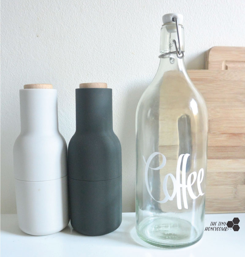 How to cold brew coffee and make a bottle for it to store the coffee in. The tiny honeycomb blog