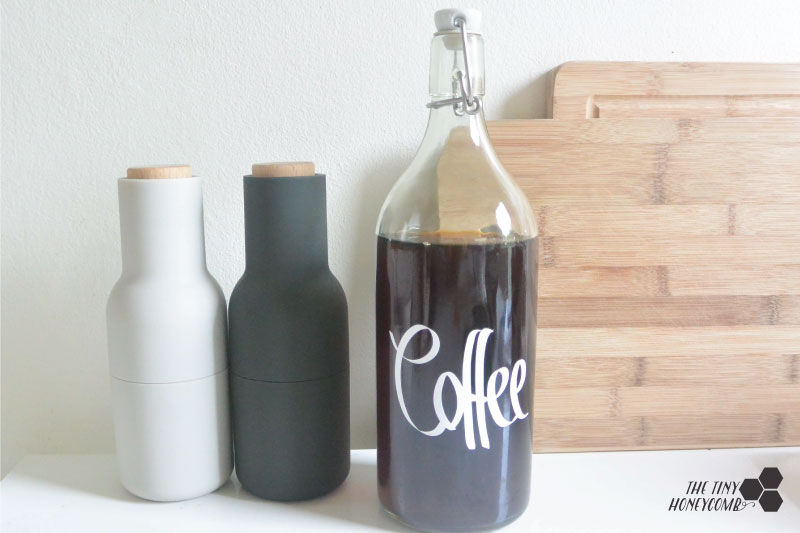 Making cold brewed coffee how to. The tiny honeycomb blog 