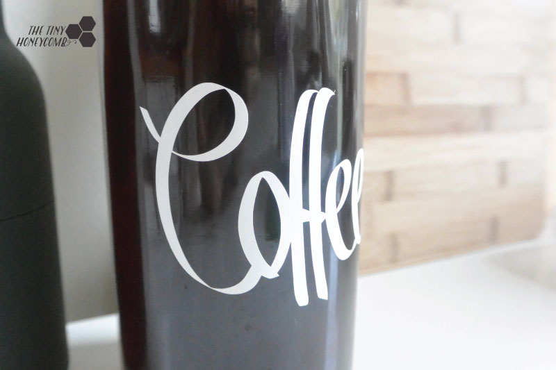 DIY coffee bottle with cold brewed coffee inside. yum! The tiny honeycomb blog