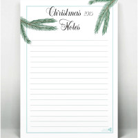 Christmas planner 2015. Printables - Notes print. For all your notes this Christmas.