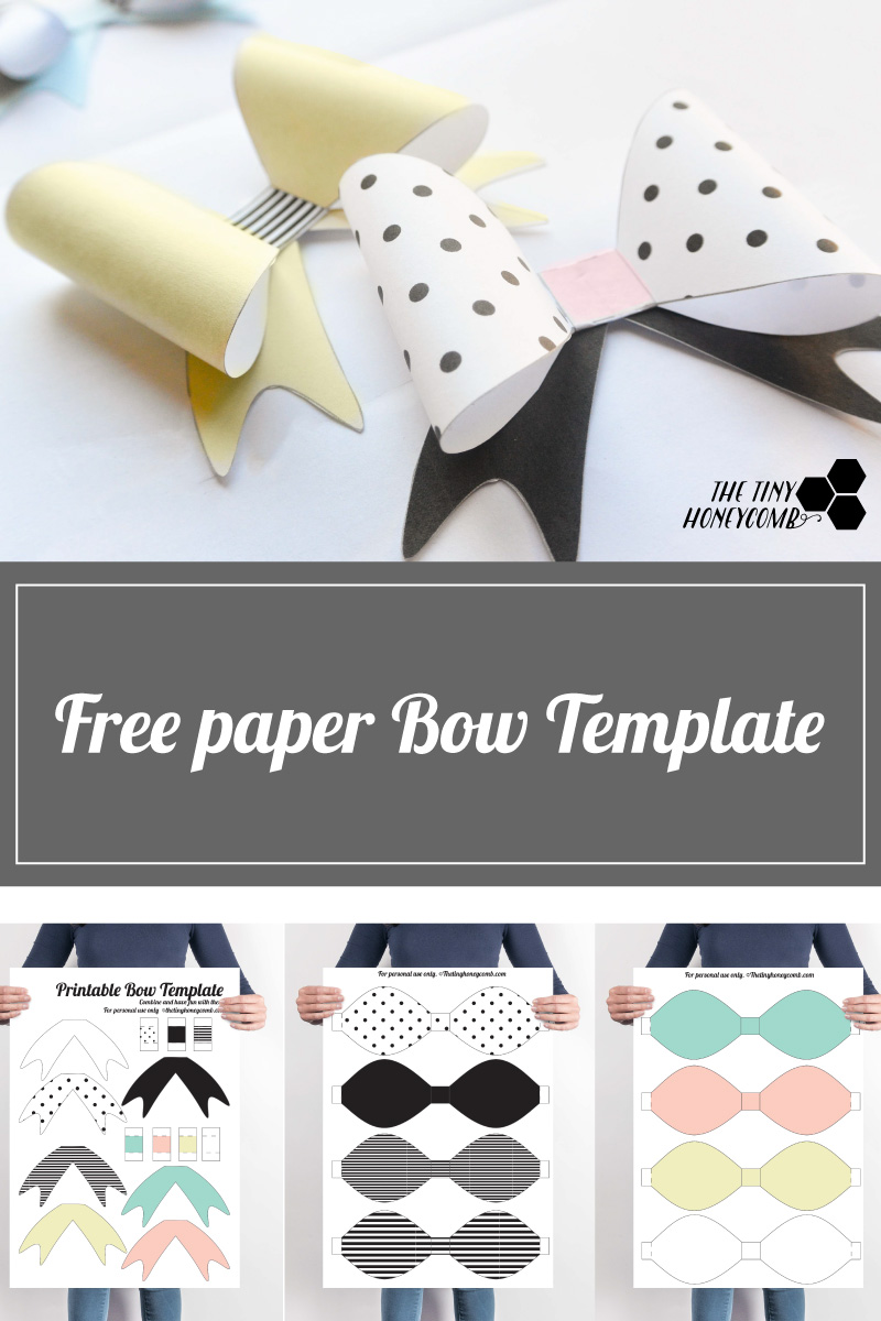 Free DIY paper bow template