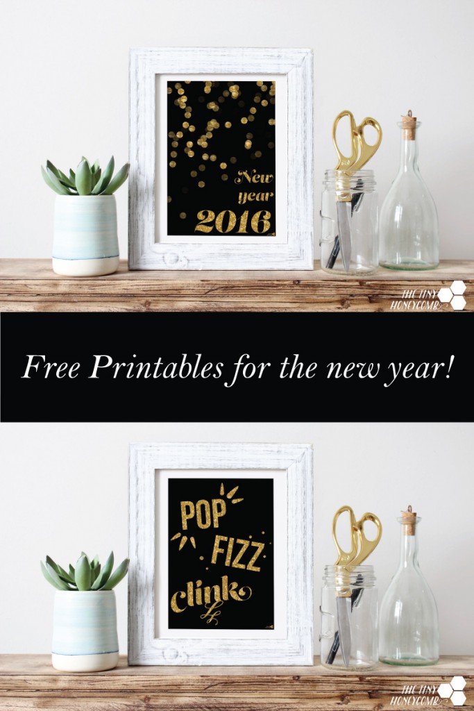 Free New years printables to decorate and celebrate the new year! perfect for New years eve