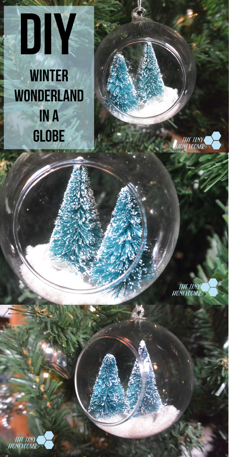 Winter wonderland miniature. DIY Christmas ornament. Cute and easy ornament for christmas.