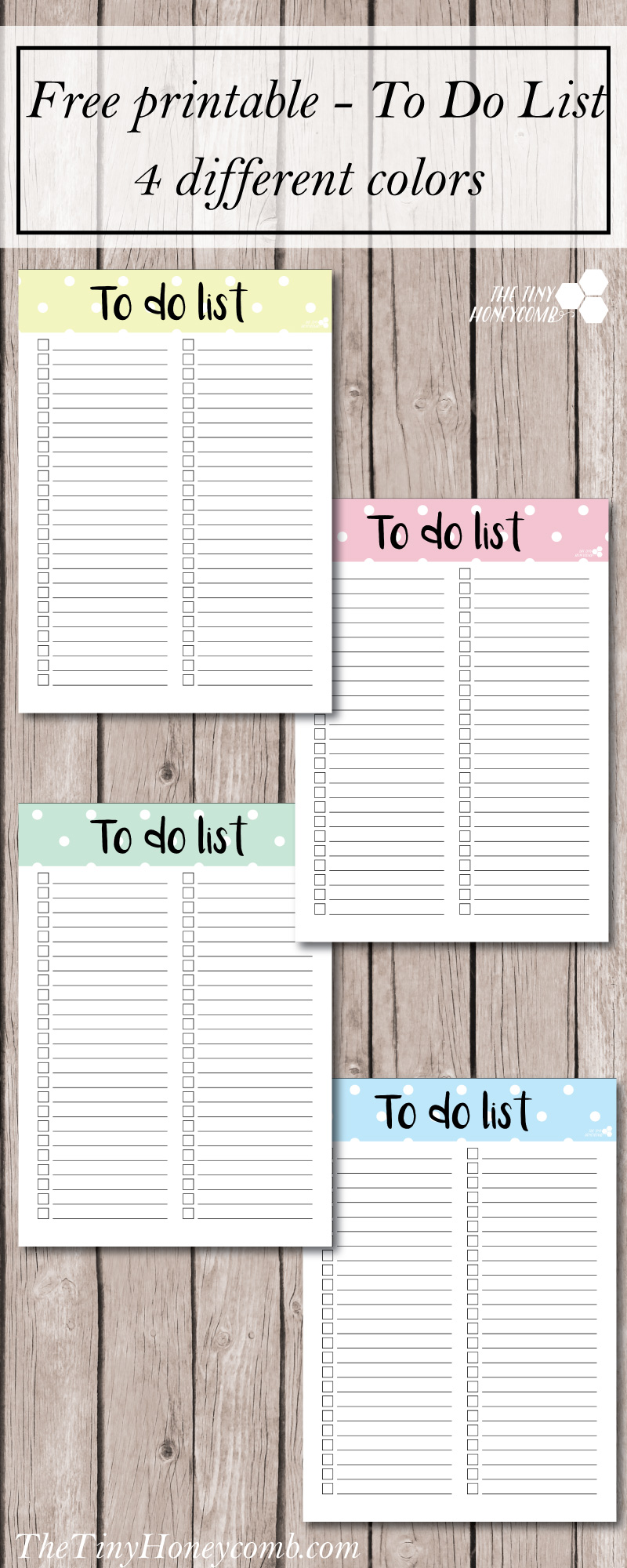 Free printables. Print your own to do list and get organized. 