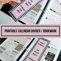 how to make your calendar divider - including a free printable