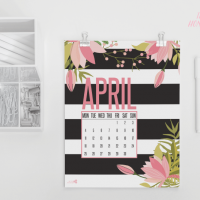 Free printable calendar for Apri