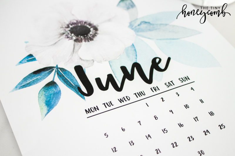 How to make your own Printable Calendar + free printable The Tiny