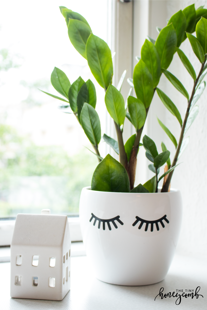 DIY Eyelash flower pot. Cute and easy Project to add to your home decor. How to make a cute flower pot tutorial.