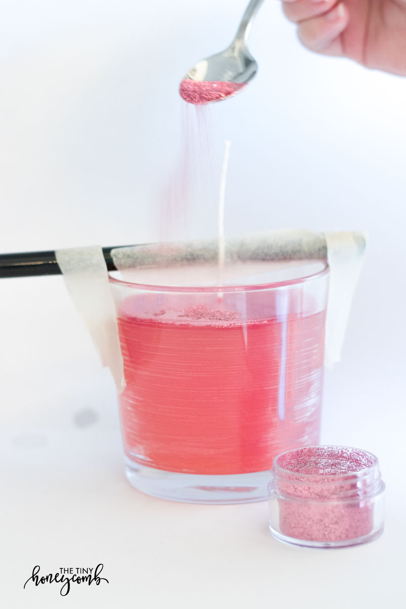 How to make beautiful glitter candles The Tiny